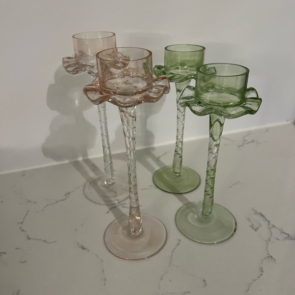 Glass Candle Holders - Picture 2 of 2